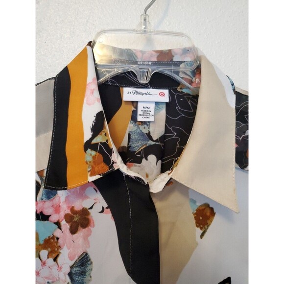 Phillip Lim 3.1 Womens Blouse Size M Floral Button-Up Long Sleeve NWOT - Picture 7 of 16